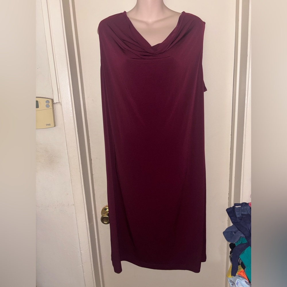 Elegant Burgundy Women's Dress. Size L